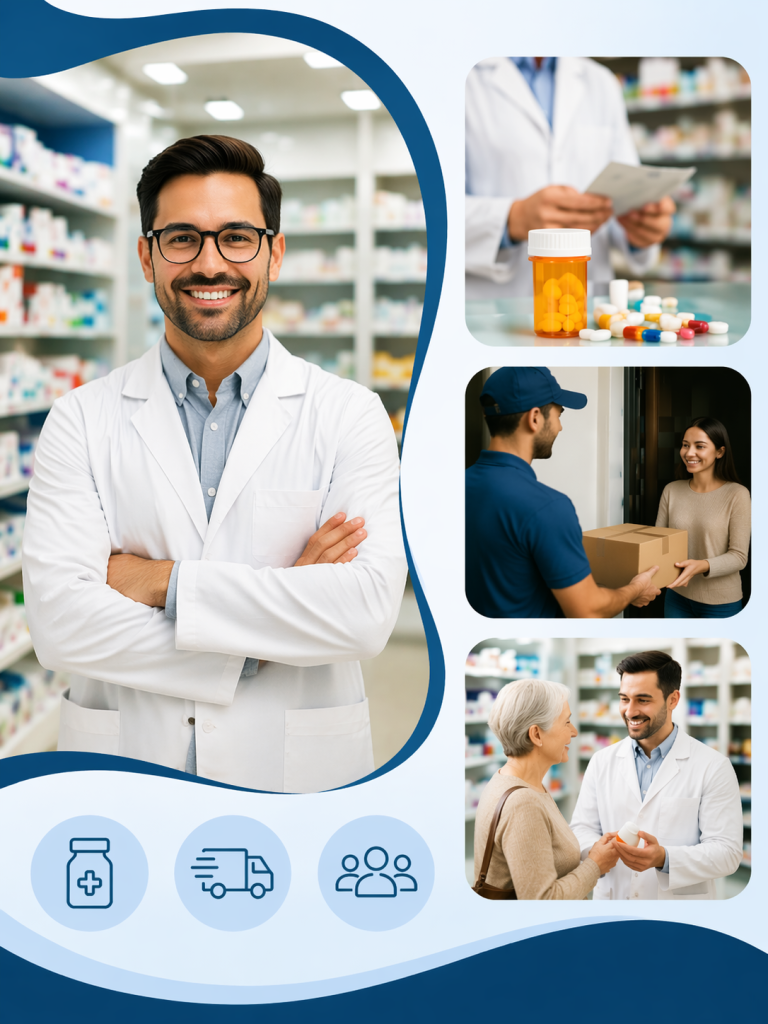 Beach Pharmacy storefront and pharmacy services